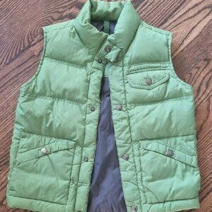 Lands End Green Puffer Vest Sz 7